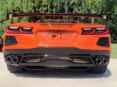 Bullet-PRT Axle-Back Exhaust System with Round Carbon Fiber Tips; AFM Valves Included (20-25 Corvette C8 Stingray)