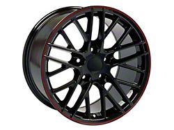 ZR1 Style Deep Dish Black Wheel; 19x10; 79mm Offset (97-04 Corvette C5)