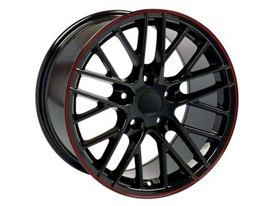 ZR1 Style Deep Dish Black Wheel; 19x10 (97-04 Corvette C5)