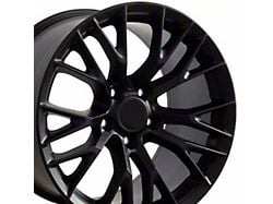 C7 Z06 Style Satin Black Wheel; Front Only; 18x8.5 (05-13 Corvette C6, Excluding Grand Sport, Z06 & ZR1)
