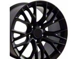 C7 Z06 Style Satin Black Wheel; Rear Only; 19x10; 79mm Offset (05-13 Corvette C6, Excluding Grand Sport, Z06 & ZR1)