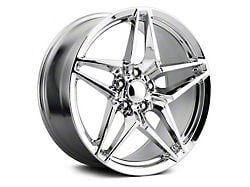 C7 ZR1 Replica Chrome Wheel; Front Only; 20x12; 59mm Offset (06-13 Corvette C6 Grand Sport, Z06)