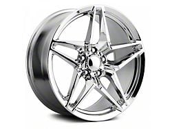 C7 ZR1 Replica Chrome Wheel; Rear Only; 19x10; 79mm Offset (14-19 Corvette C7 Stingray)