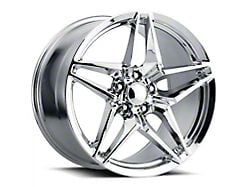 C7 ZR1 Replica Chrome Wheel; Rear Only; 19x12; 59mm Offset (14-19 Corvette C7 Stingray)