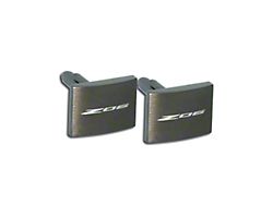 C8 Z06 Emblem Cufflinks; Black