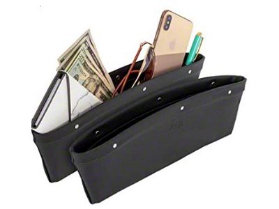 Car Seat Gap Organizer; Black/Black (Universal; Some Adaptation May Be Required)