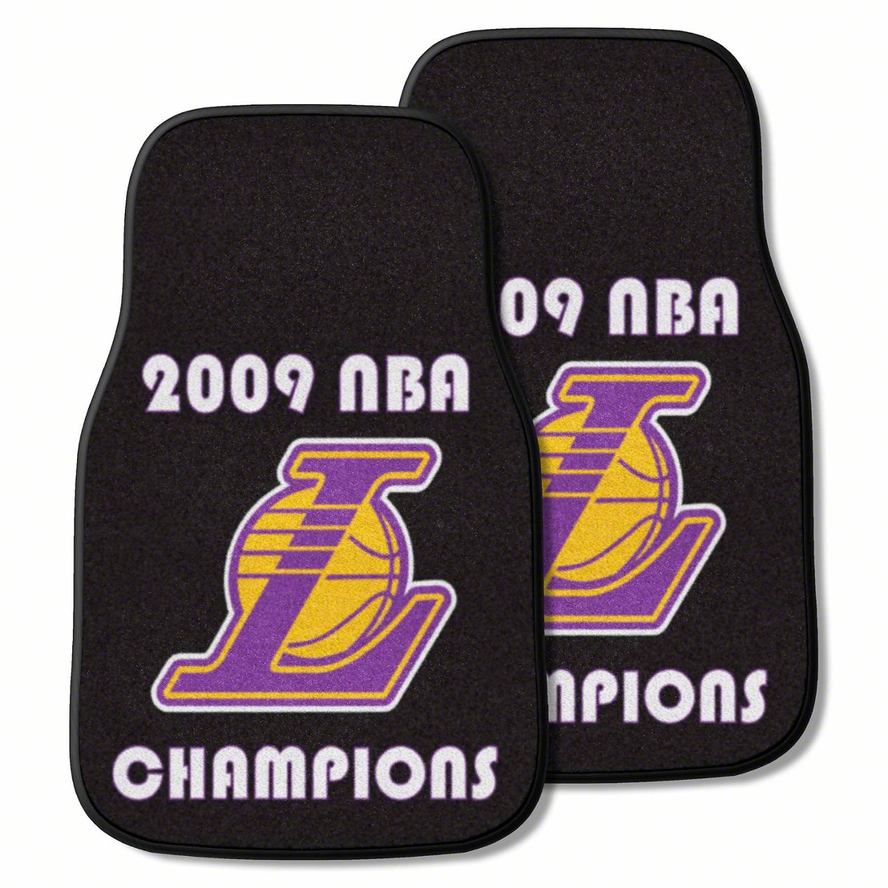 Corvette Carpet Front Floor Mats with Los Angeles Lakers 2009 NBA