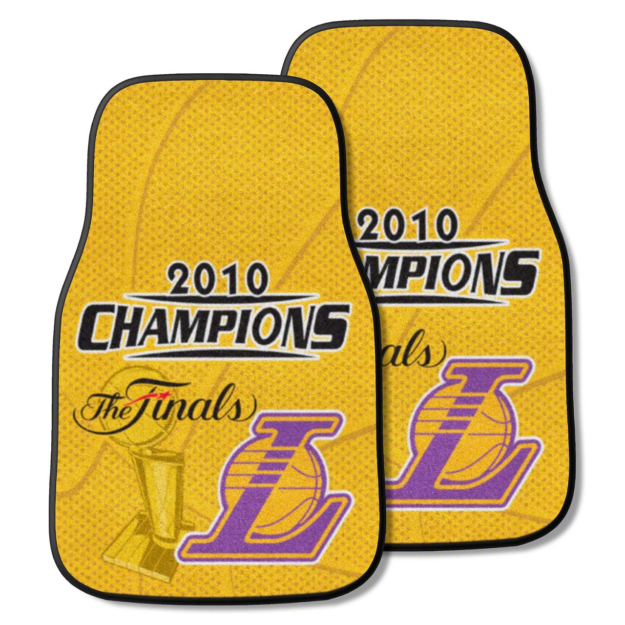 Corvette Carpet Front Floor Mats with Los Angeles Lakers 2010 NBA