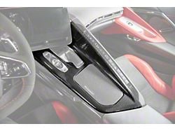 Center Console Panel Cover; Carbon Fiber (20-25 Corvette C8)