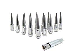 Chrome Spike Lug Nut Kit; 12mm x 1.5; Set of 20 (97-19 Corvette C5, C6 & C7)