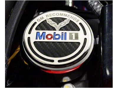 Commemorative Oil Fluid Cap Cover; GM Recommends Mobil 1 (14-19 Corvette C7)