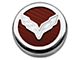 Corvette Flag Style Fluid Cap Covers; Red Carbon Fiber (14-19 Corvette C7 w/ Automatic Transmission)