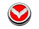Corvette Flag Style Fluid Cap Covers; Bright Red Solid (14-19 Corvette C7 w/ Manual Transmission)