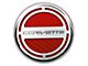 Corvette Style Fluid Cap Covers; Red Carbon Fiber (14-19 Corvette C7 w/ Manual Transmission)