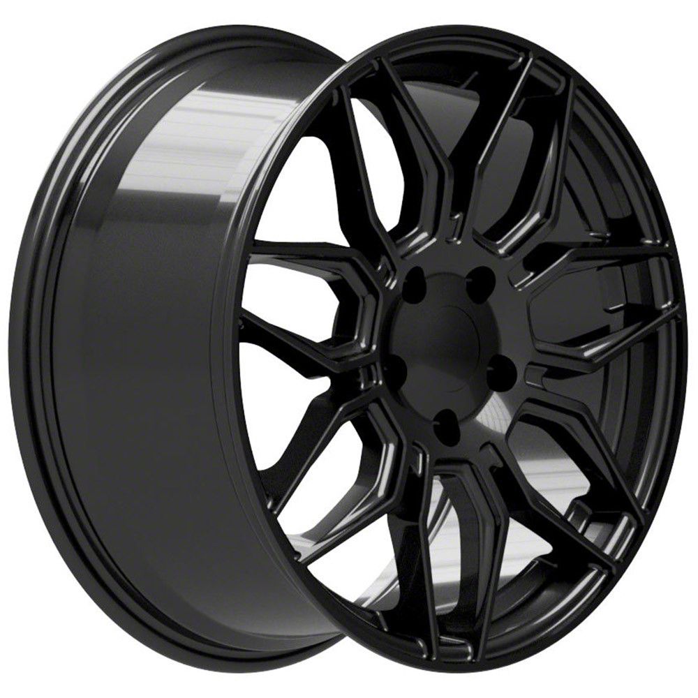 Corvette Cv03c Replica Gloss Black Wheel; Rear Only; 19x10; 79mm Offset 