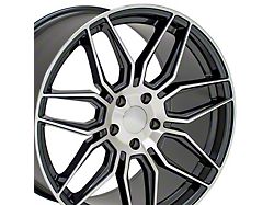 CV03D Gunmetal Machined Wheel; Rear Only; 20x11 (20-24 Corvette C8 Stingray)