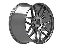 CV03D Gunmetal Machined Wheel; Rear Only; 20x11 (20-24 Corvette C8)