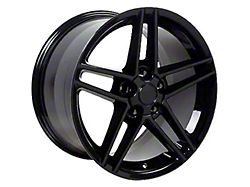 CV07A Gloss Black Wheel; Front Only; 18x9.5 (05-13 Corvette C6)