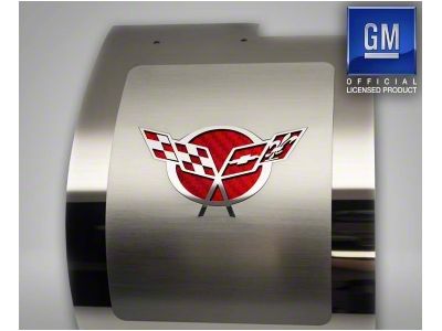 Deluxe Alternator Cover with Cross Flag Logo; Polished and Brushed; Blue Carbon Fiber (97-04 Corvette C5)