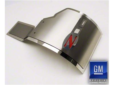 Deluxe Stainless Alternator Cover with Z06 Logo; Polished and Brushed (06-13 Corvette C6 Z06)