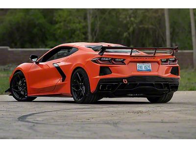 Diffuser Fins; Carbon Flash Metallic (20-25 Corvette C8 E-Ray, Stingray)