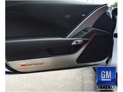 Door Guards with Grand Sport Lettering; Stainless Steel (17-19 Corvette C7 Grand Sport)