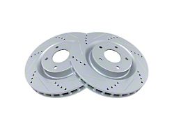 Drilled and Slotted Rotors; Front Pair (05-13 Corvette C6 Base w/ Standard Brake Package)