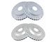 Drilled and Slotted Rotors; Front and Rear (97-04 Corvette C5)