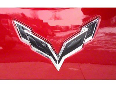 Emblem Blackout Kit; Red (14-19 Corvette C7)