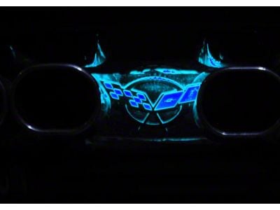 Exhaust Enhancer Plate LED Lighting Kit; Blue (97-04 Corvette C5)