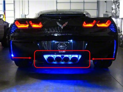 Exhaust LED Lighting Kit; Superbright Blue (14-19 Corvette C7)
