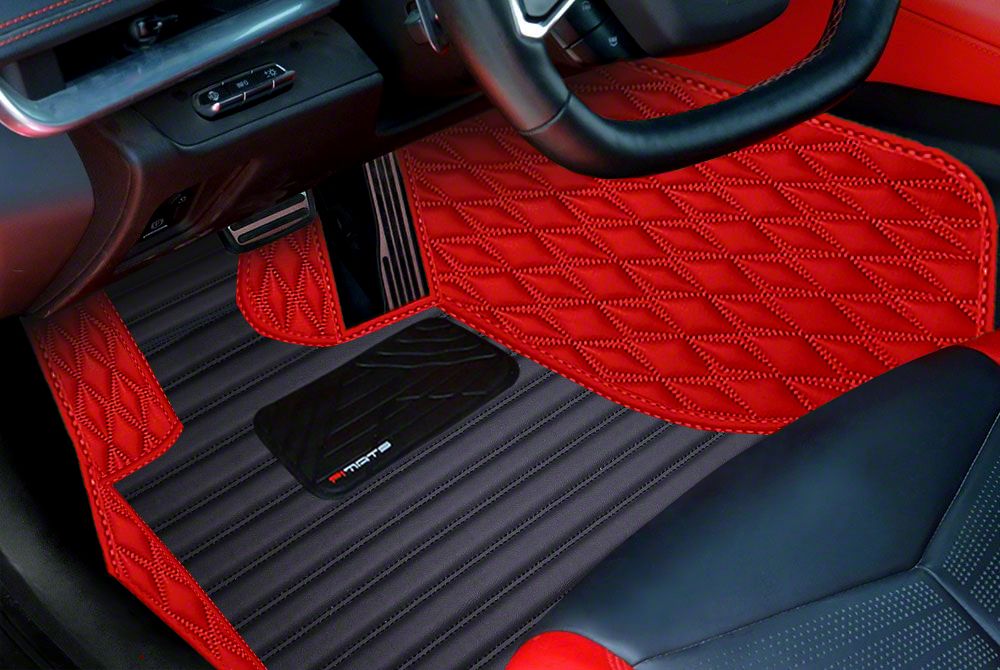 Corvette F1 Hybrid Floor Mats; Full Red (20-24 Corvette C8) - Free Shipping