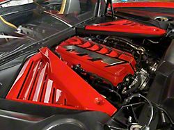 Fiberglass Engine Bay Filler Covers; Unpainted (20-24 Corvette C8 Coupe)