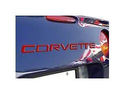 Front Bumper Cover Lettering Kit; Red (97-04 Corvette C5)