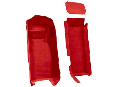 Front Cutpile Molded Carpet with Heel Pad; Torch Red (97-04 Corvette C5)