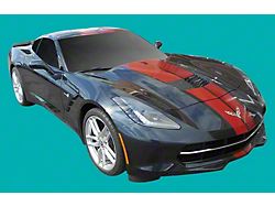 Full Length Racing Stripes; Blade Silver (14-19 Corvette C7 Stingray Coupe)