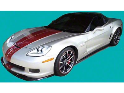 Full Length Racing Stripes; Charcoal (05-13 Corvette C6)