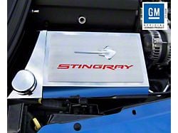 Fuse Box Cover with Stingray Emblem and Lettering; Solid Yellow (14-19 Corvette C7, Excluding ZR1)