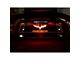 Glow Plate with Blue Flags Over Text Logo; Clear (05-13 Corvette C6 Coupe)