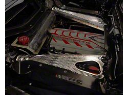 Header Guard and Crossmember Covers; Perforated; Stainless (20-24 Corvette C8 Convertible)