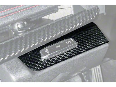 HUD Headlight Switch Button Panel Cover; Carbon Fiber (20-24 Corvette C8)