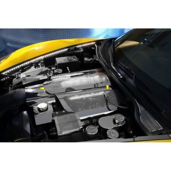 Corvette Illuminated Low Profile Plenum Cover; Perforated Stainless ...