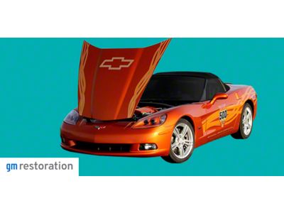 Indianapolis 500 Pace Car Decal Kit; Gold/Orange (2007 Corvette C6)