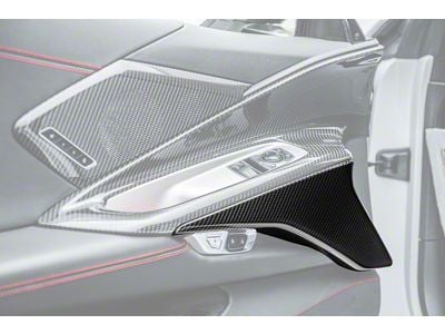 Interior Window Panel Trim Cover; Carbon Fiber (20-25 Corvette C8)