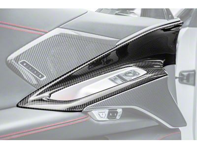 Interior Window Switch Trim Cover; Carbon Fiber (20-24 Corvette C8)