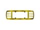Louvered License Plate and Reverse Light Cover; Gold (97-04 Corvette C5)