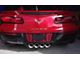 Louvered License Plate Frame with Caps; Gloss Black (14-19 Corvette C7)