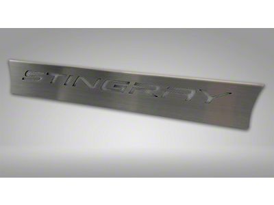 Lower Rear Window Accent with Stingray Lettering; White Carbon Fiber Inlay (20-24 Corvette C8 Coupe)