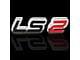 LS2 Emblem; Chrome/Yellow (05-07 Corvette C6)