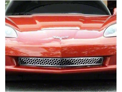 Matrix Style Lower Grille; Stainless Steel (05-13 Corvette C6 Base)